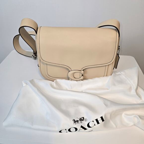 Coach Tabby Messenger Handbag Crossbody Cream Ivory Glovetanned Leather NWOT - Picture 15 of 15